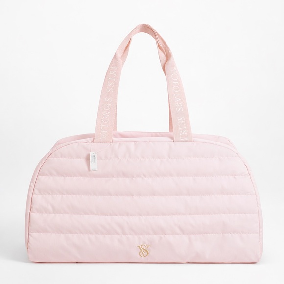 Victoria's Secret Handbags - Victoria's Secret Light Pink Quilted Travel Tote